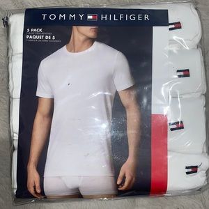 TOMMY HILFIGER MEN XXL (4) WHITE CLASSIC CREW NECK TEES